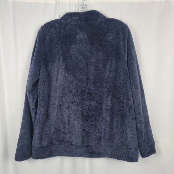 Talbots Blue Dream Fleece Sherpa Funnel Neck Pullover Women's Size Medium - Picture 8 of 10